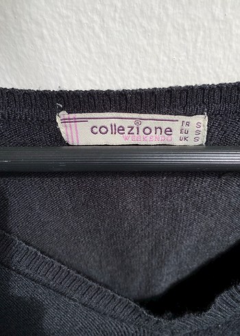 Collezione Siyah V Yaka Kadın Yün Kazak - Görsel 3