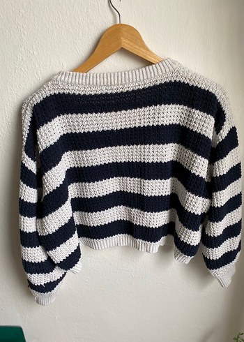 Addax Çizgili Örgü Kadın Hırka - Görsel 2