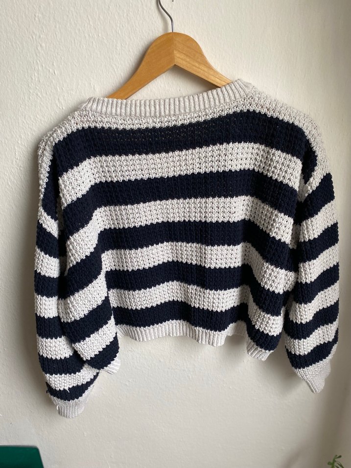 Addax Çizgili Örgü Kadın Hırka - Görsel 2