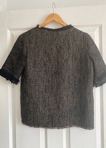 El Emeği Dokunuşu: Püskül Detaylı Kısa Kol Tüvit Ceket  - Görsel 2