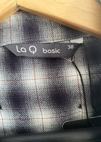 Gri Kareli Düğmeli Uzun Kollu Kadın Gömlek Tunik - Görsel 3