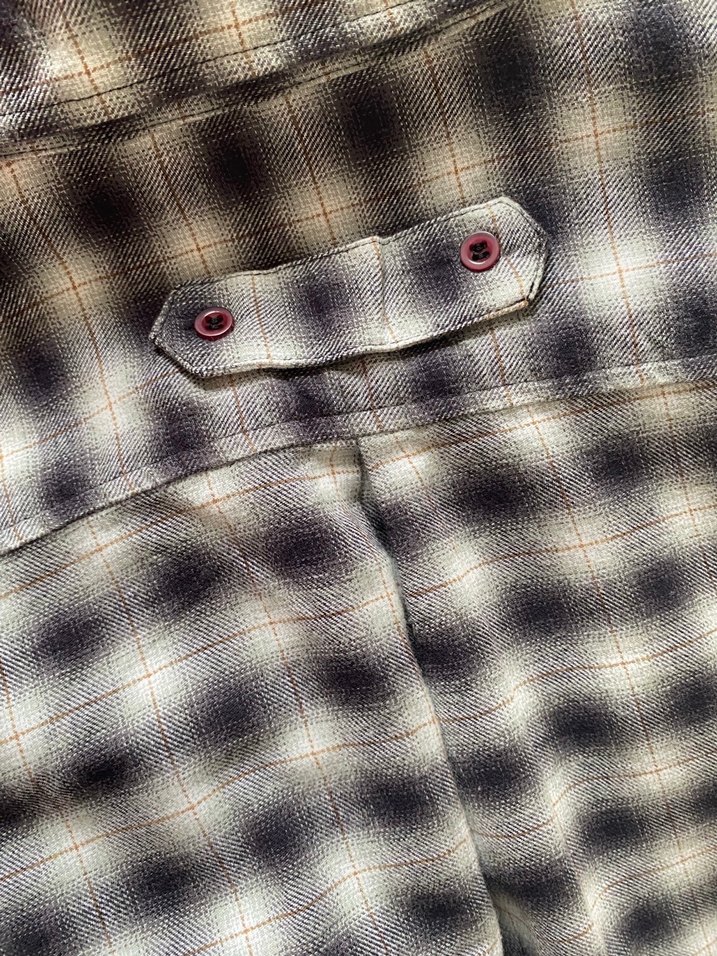 Gri Kareli Düğmeli Uzun Kollu Kadın Gömlek Tunik - Görsel 4