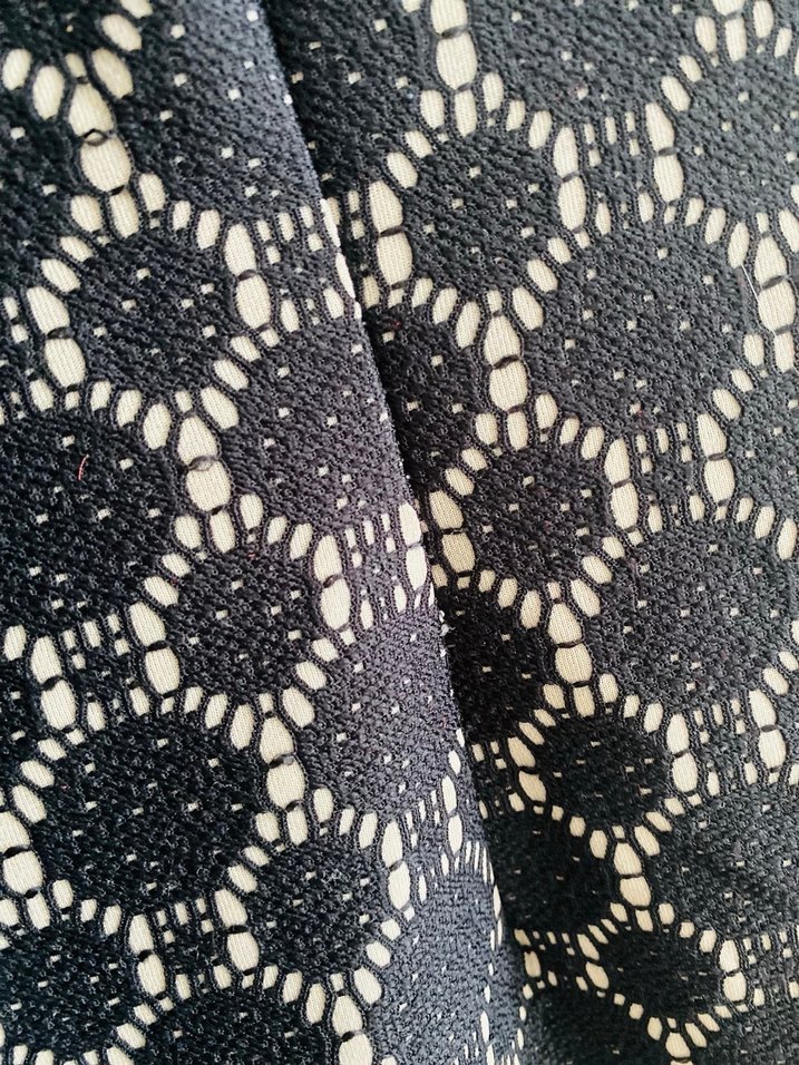 Handmade Dantel Detaylı Siyah Midi Elbise - Görsel 3