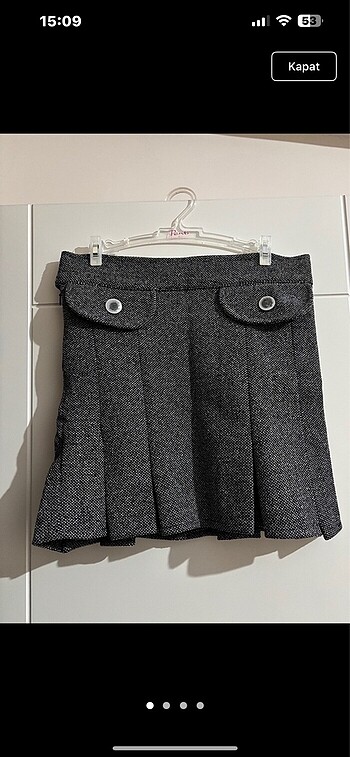 Kısa kışlık burbery model etek