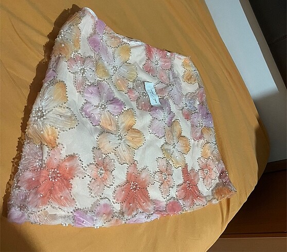 m Beden Çiçekli mini etek
