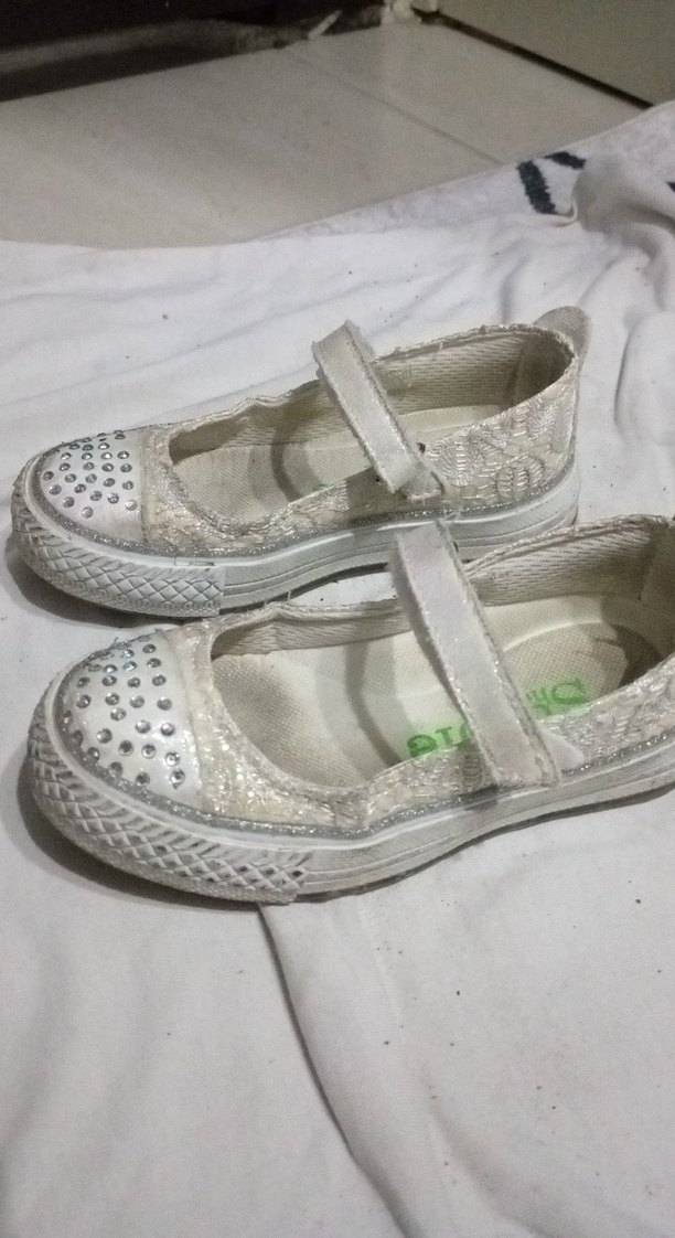 Kız Çocuk Beyaz Payetli Babet Ayakkabı - Görsel 2