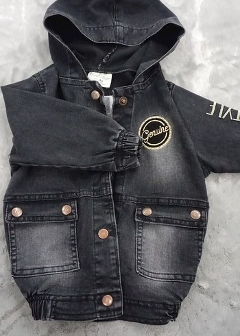 Kız Çocuk Kot Ceket - Siyah Kot Ceket - Görsel 2