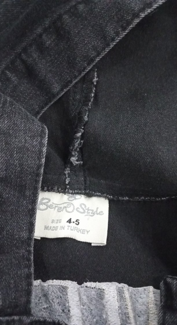 Kız Çocuk Kot Ceket - Siyah Kot Ceket - Görsel 5