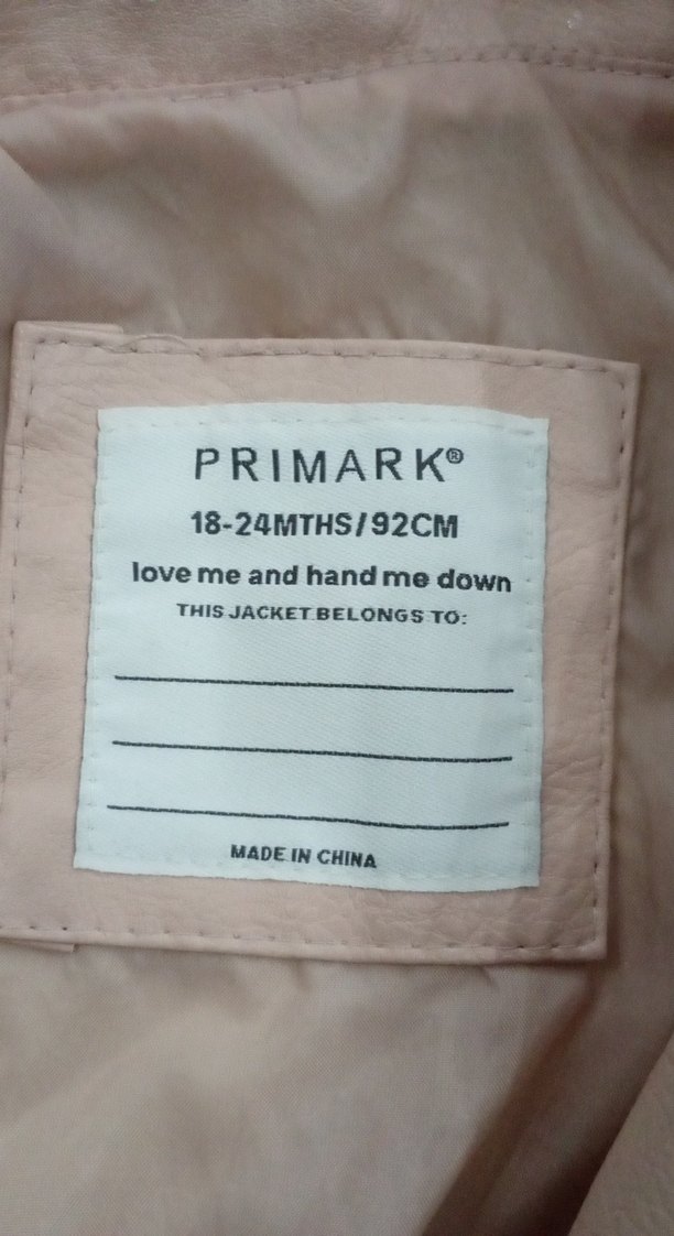 Kız Çocuk Pembe Biker Deri Ceket - Görsel 5