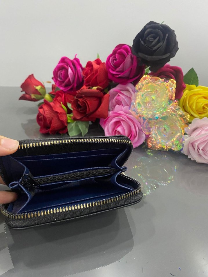 Prada Siyah Deri Fermuarlı Kadın Cüzdan - Görsel 2