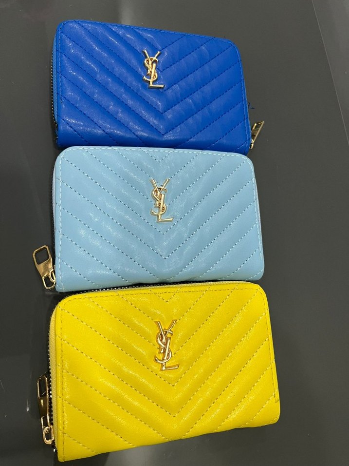 Mavi Deri Fermuarlı Kadın Cüzdanı - Görsel 3