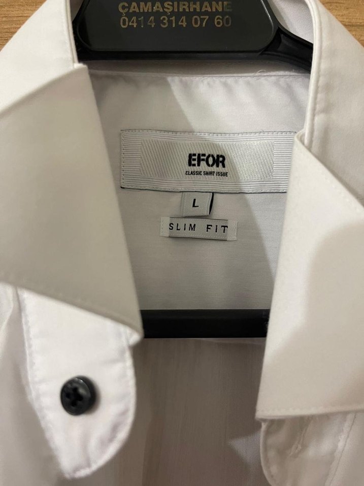 Düğmeli Beyaz Erkek Gömlek - Görsel 2