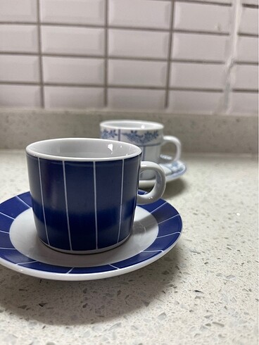  Beden mavi Renk English home 2?li kahve fincanı