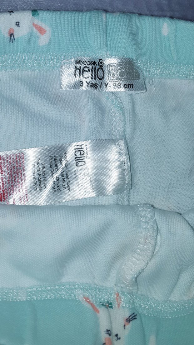 Hello baby tavşan desenli  Pijama - Görsel 3