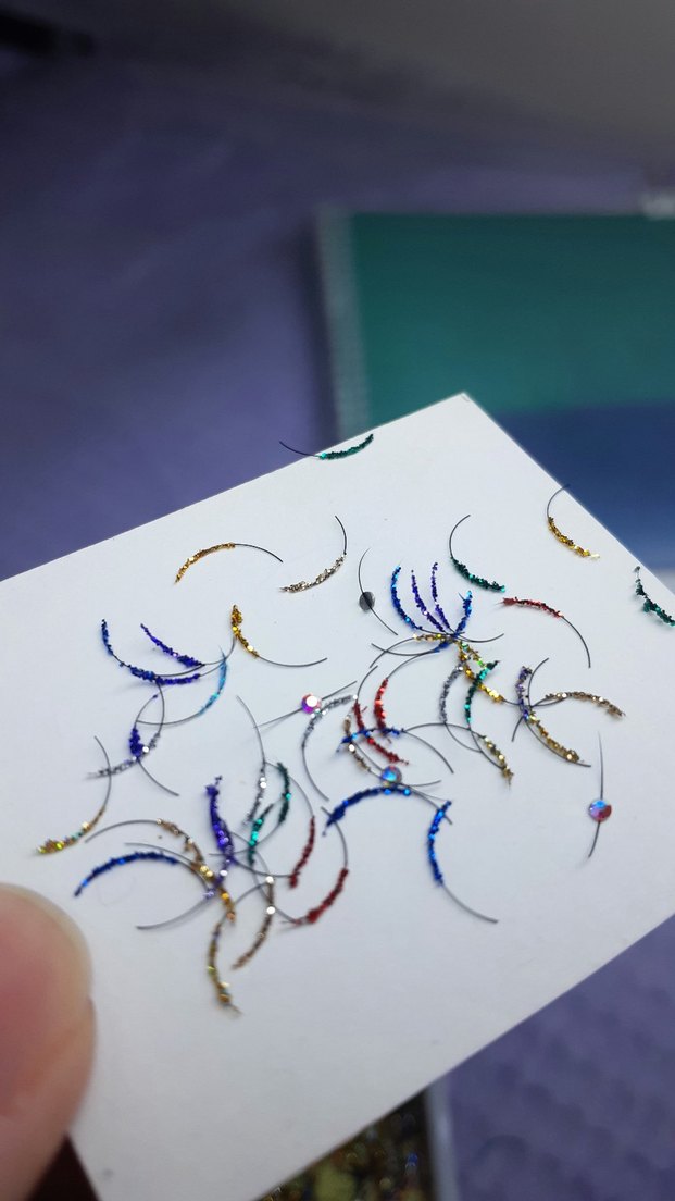 Simli taşlı ipek kirpik - Görsel 2