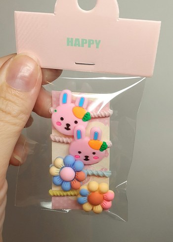 Elastik Çocuk Saç Tokası Seti - Görsel 3