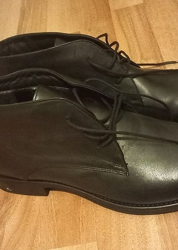 Cottonbar Siyah Erkek Deri Klasik Bağcıklı Ayakkabı - Görsel 2