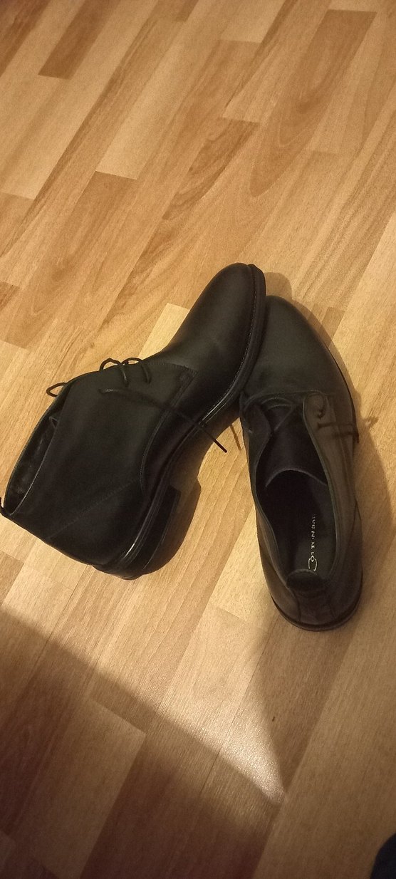 Cottonbar Siyah Erkek Deri Klasik Bağcıklı Ayakkabı - Görsel 4