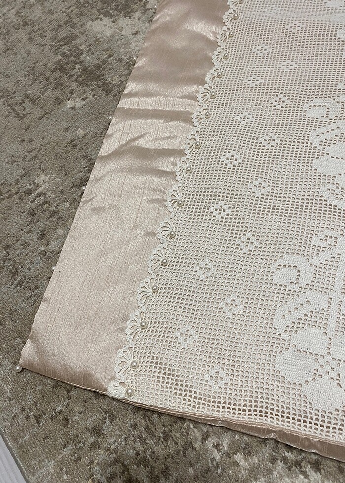 El Emeği Çeyizlik Dantel İşleme Seccade - Görsel 5