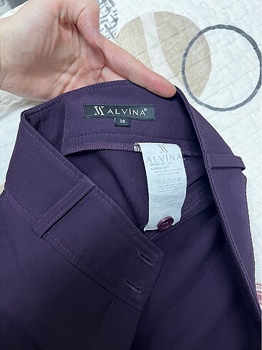 Alvina Alvina mor kumaş pantolon