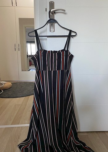 Çizgili Uzun Kadın Elbise - Görsel 2