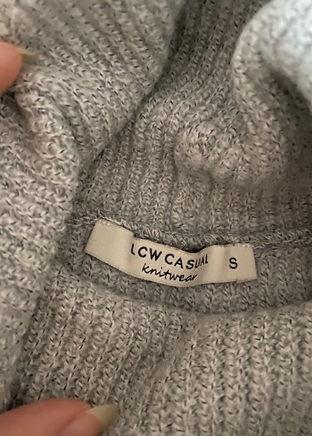 Gri Kadın Boğazlı Triko Kazak - Görsel 4