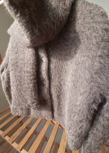 Siyah Astarlı Atkılı Peluş Kürk - Görsel 6