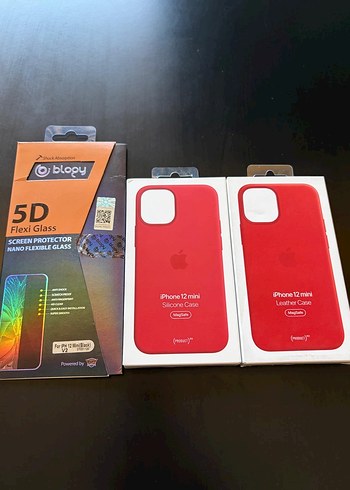 5D Flexi Glass Kırmızı iPhone 12 Mini Kılıf - Görsel 2