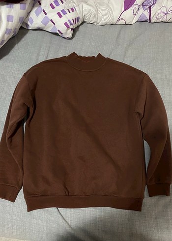 Kahverengi Basic Sweatshirt - Görsel 4