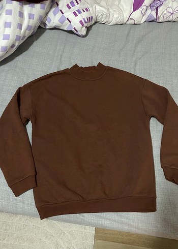 Kahverengi Basic Sweatshirt - Görsel 2
