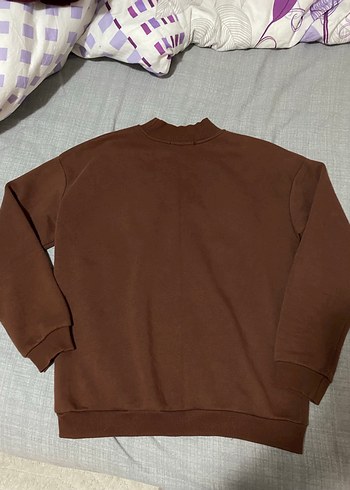 Kahverengi Basic Sweatshirt - Görsel 3