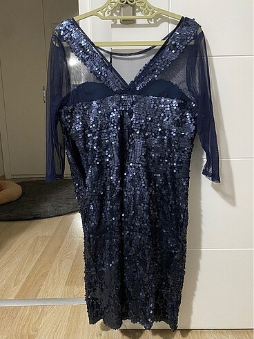 xl Beden lacivert Renk Lacivert pullu abiye