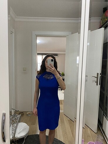 Lacivert abiye - Görsel 5