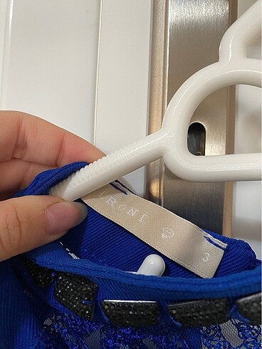 Lacivert abiye - Görsel 4