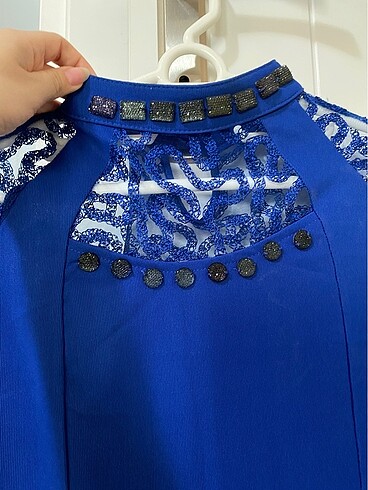 Lacivert abiye - Görsel 3