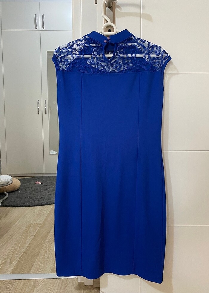 Lacivert abiye - Görsel 2