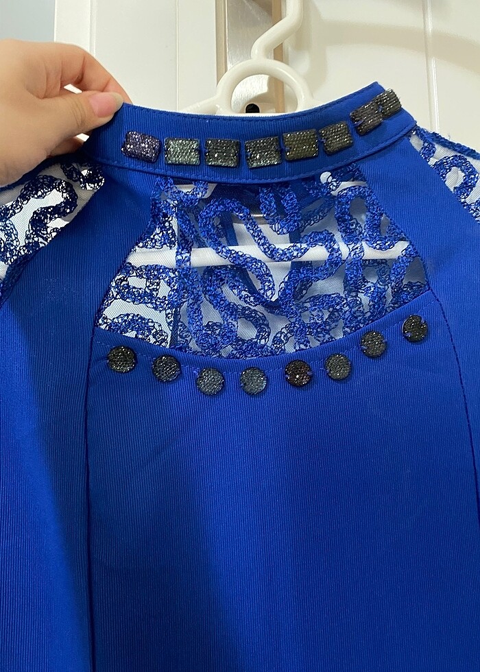 Lacivert abiye - Görsel 3