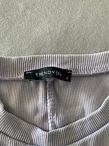 xs Beden Lila kolsuz crop