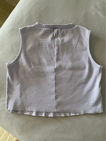 xs Beden mor Renk Lila kolsuz crop