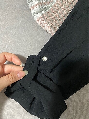 s Beden siyah Renk Çizgili detaylı üst