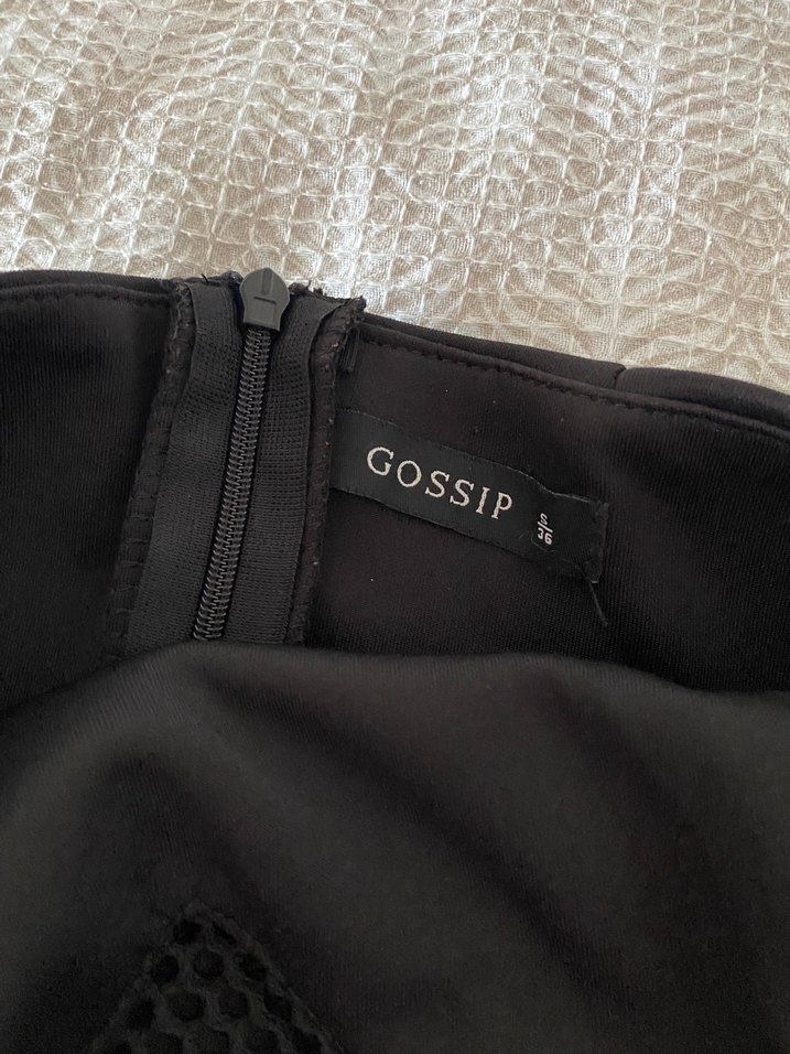 Siyah boyundan bağlamalı abiye - Görsel 5