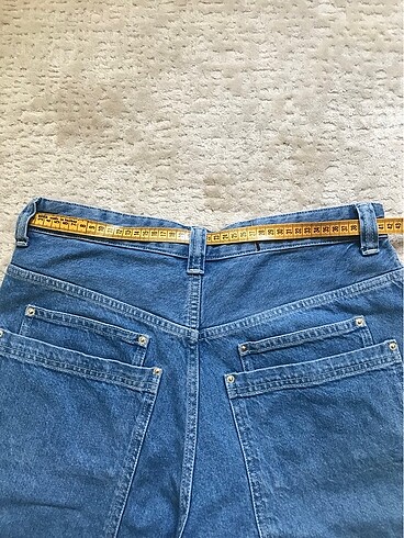 38 Beden mavi Renk Bershk Baggy Kapri Bermuda Jean