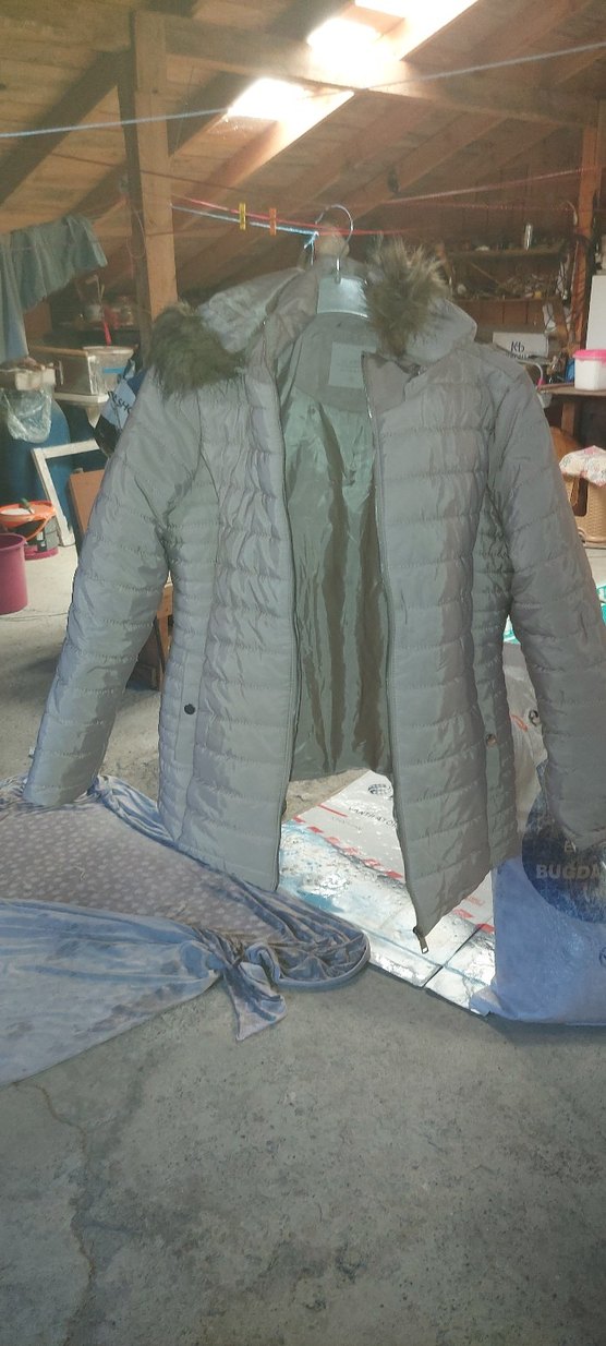 Gri Kadın Midi Kış Montu Fermuarlı - Görsel 2