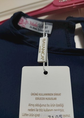 Kadın Lacivert Uzun Keten Elbise - Görsel 4