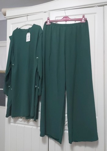 Uzun Kesim Yeşil Kadın Takım - Görsel 4