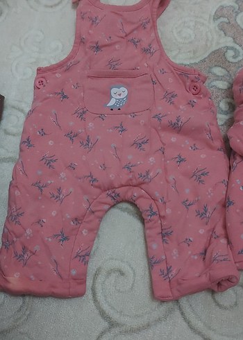 Kız Çocuk Pembe Örgü Desenli Tulum - Görsel 4