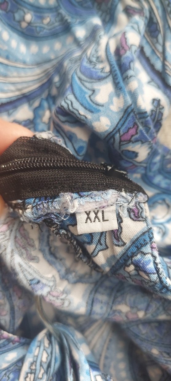 Mavi  Uzun Bohem Salaş Elbise - Görsel 5