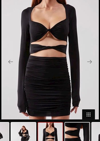 xs Beden Siyah Mini Elbise