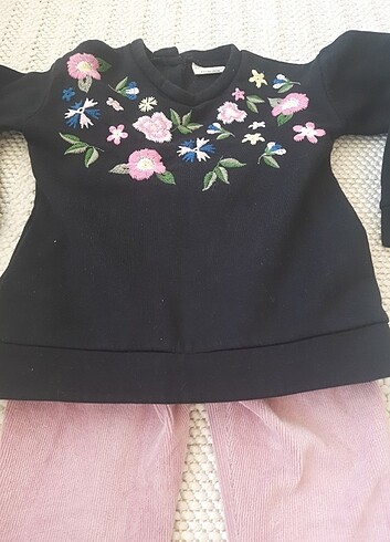 4 Yaş Beden pembe Renk Zara h&m defacto kiz Sweatshirt pantolon