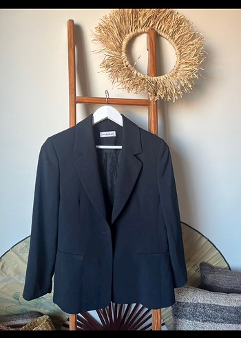 Kadın Siyah Normal Kesim Ofis Blazer Ceket